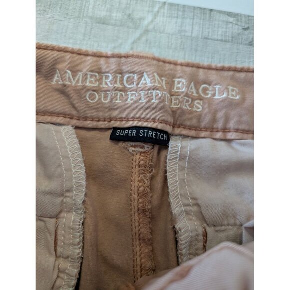 American Eagle Outfitters Womens Super Stretch Pink Shorts Size 8 - Picture 2 of 4